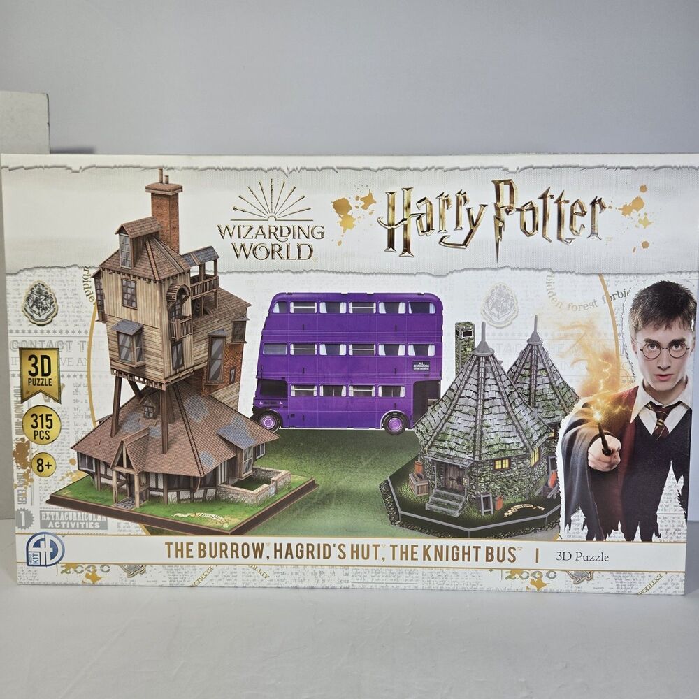 Harry Potter 3D Wizarding World The Burrow Hagrid’s Hut The Knight’s Bus New